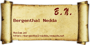 Bergenthal Nedda névjegykártya